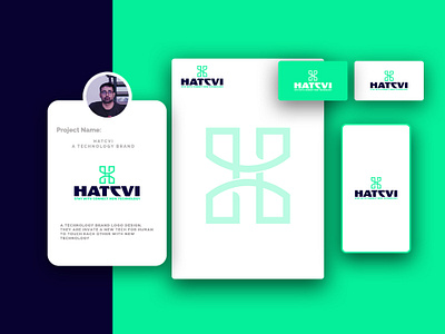 Hatcvi Logo adobe illustrator branding design graphic design h brand logo h letter h mark logo logo logodesign minimal tech logo technology brand technology logo