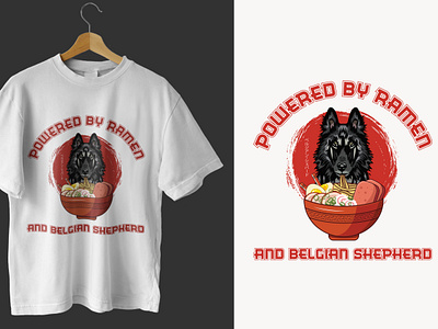 Ramen Sushi Belgian Shepherd Dog T-Shirt. belgian malinois belgian malinois t shirts belgian shepherd belgian shepherd t shirts branding christmas t shirts design design dog and food fusion t shirts dog lover design dog lover t shirts graphic design japanese food ramen and sushi ramen sushi t shirts shepherd lover design shepherd t shirts design unique t shirts design