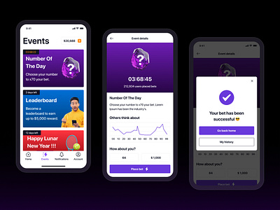 Game Event UI Design betting betting app game sports app