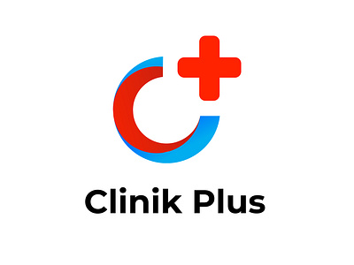 Clinik plus logo design brand identity branding clinik plus logo design graphic design letter logo logo logo design sohelbranding