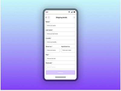 Shipping details dailyui design interface ios ui uidesign uidesigners ux