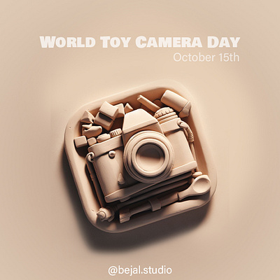 Toy Camera Day 3d 3d illustration banner creative poster graphic design illustration minimal poster posterdesign
