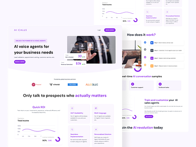 AI Calling - Landing Page aicalls branding callling figmadesign landing landing page logo ui