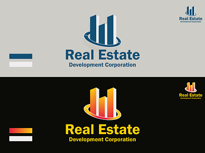 Logo for Real Estate Development Corporation apartment building art branding businesslogodesign dark blue designer good looking gradient graphic design graphicdesign hirelogodesigner logo logodesignconcept logodesigns meaningful orange