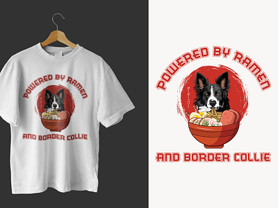 Ramen Sushi Border Collie Dog T-Shirt. border collie border collie lover t shirts border collie t shirts branding christmas t shirts design collie t shirt design design dog and food fusion t shirts dog lover design dog lover t shirts graphic design japanese food pets lover t shirt design ramen and sushi ramen t shirts design sushi t shirts unique t shirts design vector design