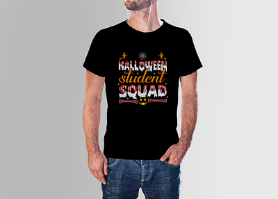 Halloween t-shirt design appare apparel boo design graphic design happyhalloween illustration logo pumpkins spooky squad student t shirt t shirt design trendy typography ui unique witch zombies