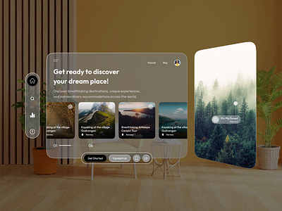Travel✈️ 3d apple apple vision pro branding feature new popular travel ui web website