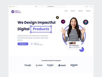 NoviIndus landingPage Concept branding ux