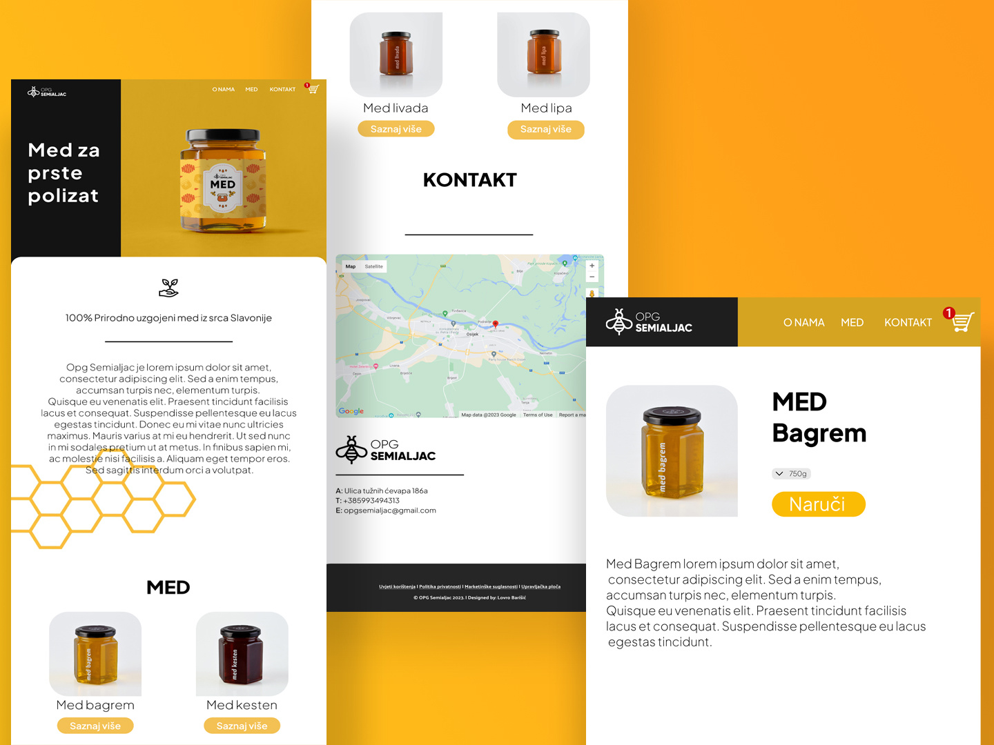 Local Honey Shop Website by Lovro Barišić on Dribbble
