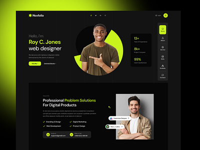 Personal Portfolio Resume Figma Template agency clean creative dark figma landing page modern portfolio product design redesign saas template ui ui designer uiux website