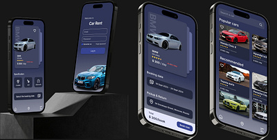 Car Rent mobile app app branding design figma graphic design ui ux