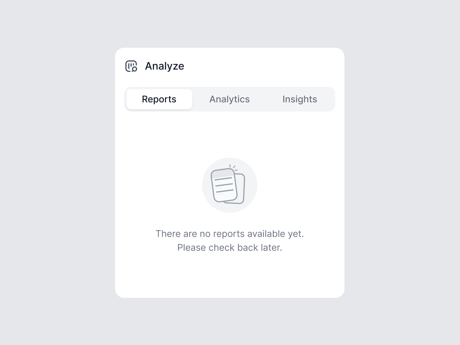 Example of Dashboard Card