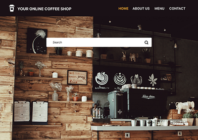 Coffee Shop design homepage ui website website design