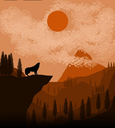 darkness and wolf - Illustration illustration nigh dark wolf wolf wolf illustration