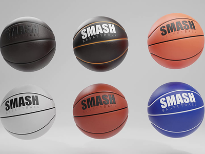 Basketball 3D 3d animation balls basket basketball black blender blue branding design effects graphic design illustration loop orange sphere sport team