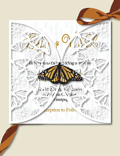 Wedding Invitation butterfly design graphic design illustration illustrator invitation project school wedding