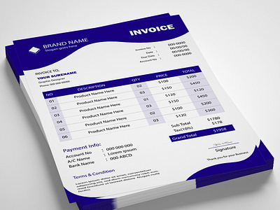 Invoice Template Design. abstract background bill brochure business company profile design document flyer graphic design invoice invoice design leafleat order poster price quote sale template vector