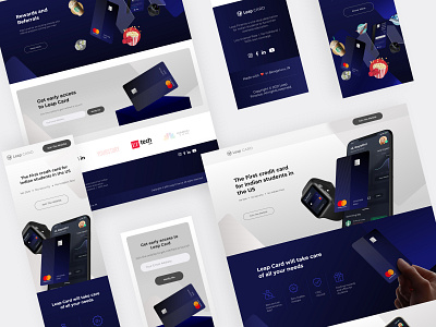 Leap Card - Homepage ed tech fin tech homepage ui visual design