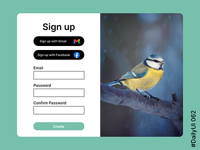 DailyUI 062 - Signup form ui