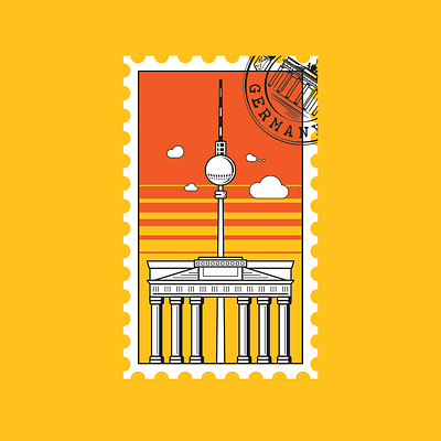 Berlin Postmark graphic design