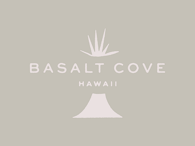 Basalt Cove - Horizontal Logo basalt cove block print brand identity branding calm design hand made hand made logo hawaii hawaiian horizontal logo identity design logo spa design spa logo wide logo