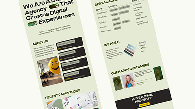 AGENCY WEBSITE agency awards design digital figma green project ui website