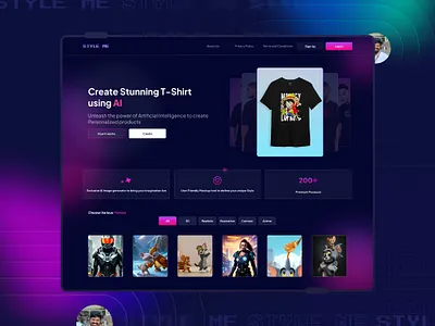 Introducing my latest project: Generative AI T-shirt Design 🚀 ai design ai uiux design glass ui design glossy ui design ui