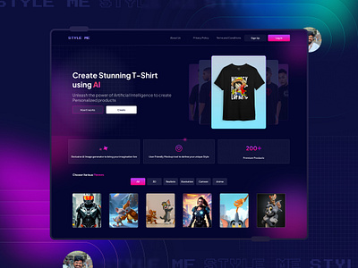 Introducing my latest project: Generative AI T-shirt Design 🚀 ai design ai uiux design glass ui design glossy ui design ui