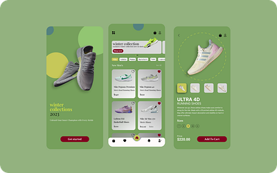Exploration of shoe mobile app adidas animation branding design figma figma design graphic design illustration landing page mobile app motion graphics shoe ui uiux user experience