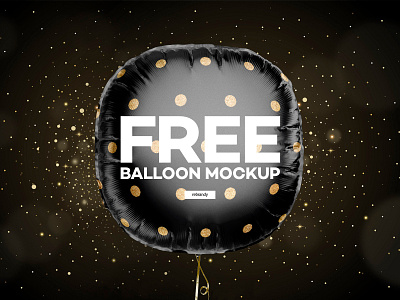 Free Balloon Mockup balone download marketing party present psd