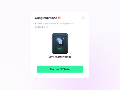 Claim NFT Badge ui design uidesign uiux