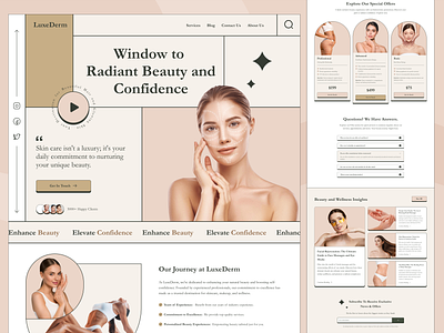 Modern Beauty Clinic Landing Page Design beauty beautyclinic botox clinical doctor facial hair hom page design landing massage medical neubrutalism rhinoplasty skincare spa surgery therapy treatment ui webdesign
