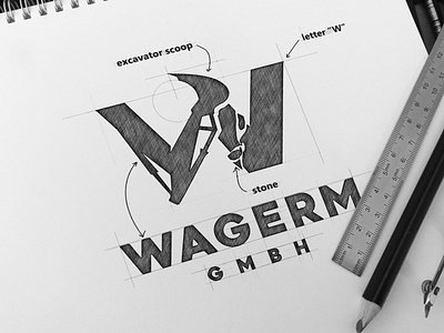 Simple Logo Design for WAGERM 3d building drawing fyp graphic design howto logo logos names viral w