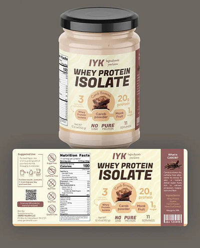 Protein Powder Label Design branding graphic design illustration illustrator label packaging vector