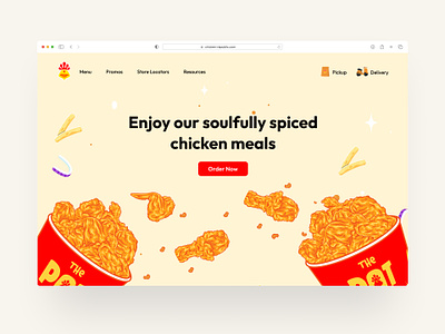 Chicken Republic Clone - Hero Section chicken design e commerce food hero section illustration landing page order resturant ui ux website