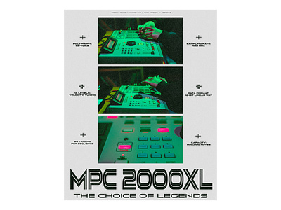 Day 33: MPC 2000XL: The Choice of Legends adobe photoshop design graphic design poster poster art poster design typography