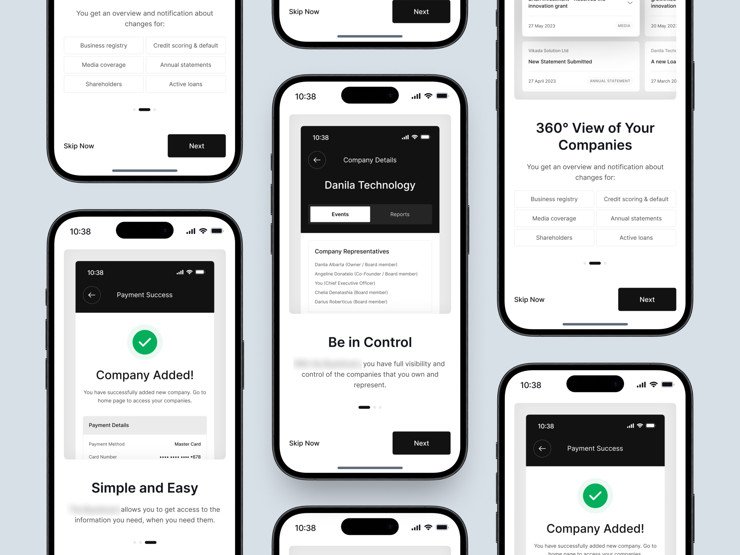 Onboarding Screens - Company Representatives App app app ui clean design company app company management app login mobile mobile app mobile design onboard onboarding onboarding app onboarding page onboarding screen product design register ui ui design ux walktrough