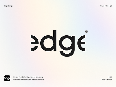 Edge Logo Design Concept blockchain branding crypto defi edge for sale gradient hitech icon identity lettering logo pearl saas tech type typography unused web3 wordmark