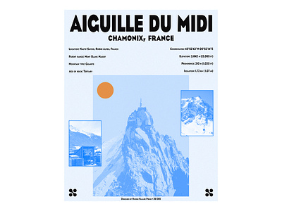 Day 39: Aiguille du Midi adobe photoshop design graphic design poster poster art poster design typography