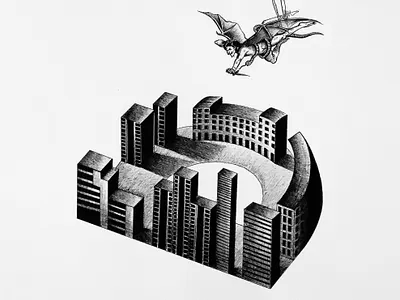 D from Devil art artist design graphic design halloween illustrated capital letter illustration inktober