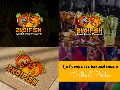 2KoiFish branding graphic design illustration mascot typography ui vector