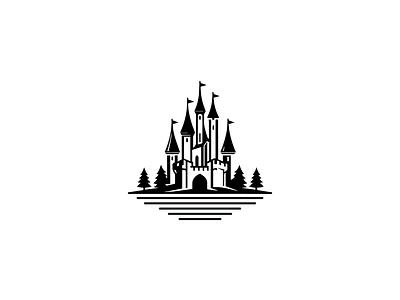 Castel Flag Logo 3d animation branding castel disneyland flag graphic design logo logos motion graphics traveling trends ui