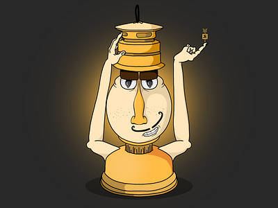 Mr. Lantern 2d art cartoon character characterdesign illustration lantern sima soroor yellow