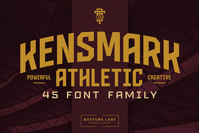 Kensmark Display Font Free Download action athletic baseball basketball block bold college creative display football hockey powerful running soccer sports strong university varsity versatile