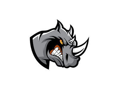 Rhino Mascot Logo Design Template branding design graphic design illustration logo logos rhino vector