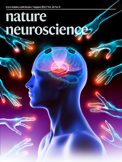 Project- Wearable brain stimulation device artificial intelligence biology brain cover art graphic design illustration neuroscience science scientific illustration