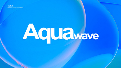 AQUAwave logo of mockup 3d abstract logo logoformockup mockup uiux wave