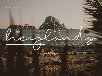 Heylands - Monoline Handwritten Script font fonts handwritten handwritten font logo logotype modern font monoline monoline font monoline handwritten font monoline script natural script script font signature