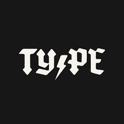 TY/PE acdc blackletter font type type design