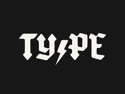 TY/PE acdc blackletter font type type design